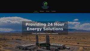 Artesia Power Website Screenshot