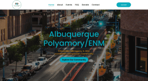 A screenshot of the Albuquerque Polyamory/ENM website.